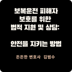 보복운전 피해자 보호