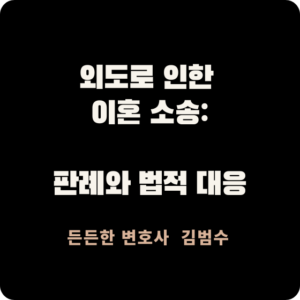 외도로 인한 이혼 소송: 판례와 법적 대응